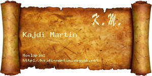 Kajdi Martin névjegykártya
